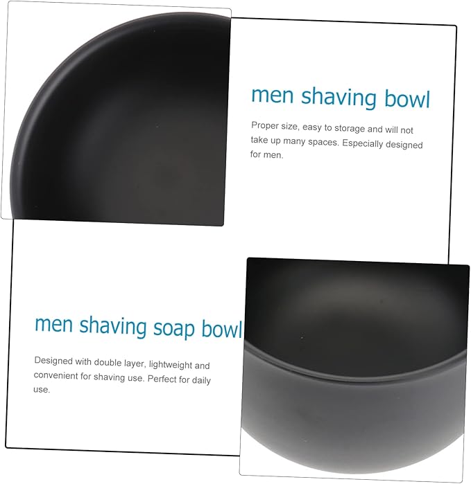 FRCOLOR 2pcs Double Layer Shaving Bowl Stainless Steel Men's Shaving Soap Bowl for Sensitive