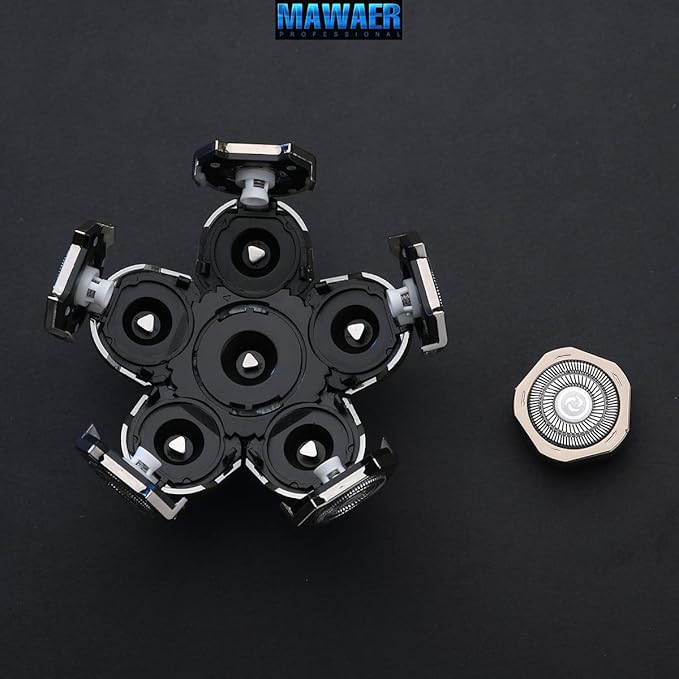 Universal 6 Blades Head Shaver Replacement Heads Compatible with Freedom Gold Shaver and Some Brands.