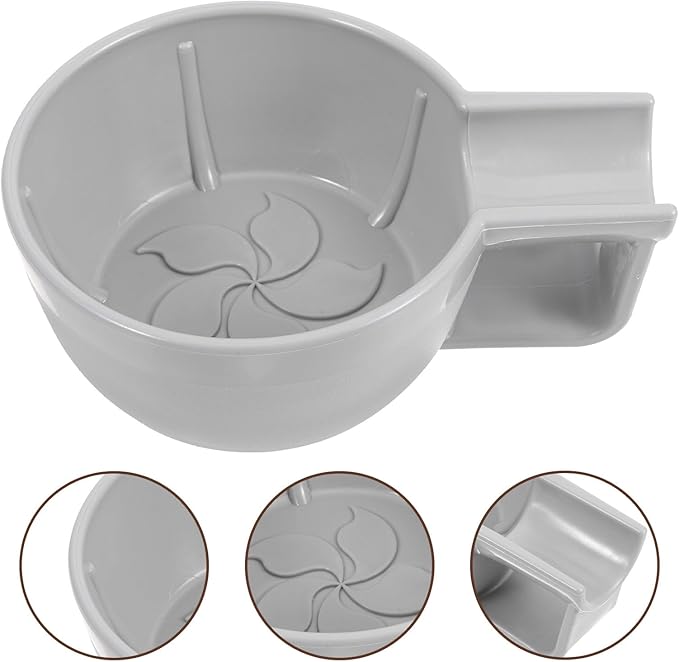 ARTIBETTER Deep Small Plastic Shaving Soap Bowl for Men with Wide Mouth and Thickened Anti-slip Design, Handheld Wet Shave Container Suitable for Facial Shaving and Soap Foaming (gray)