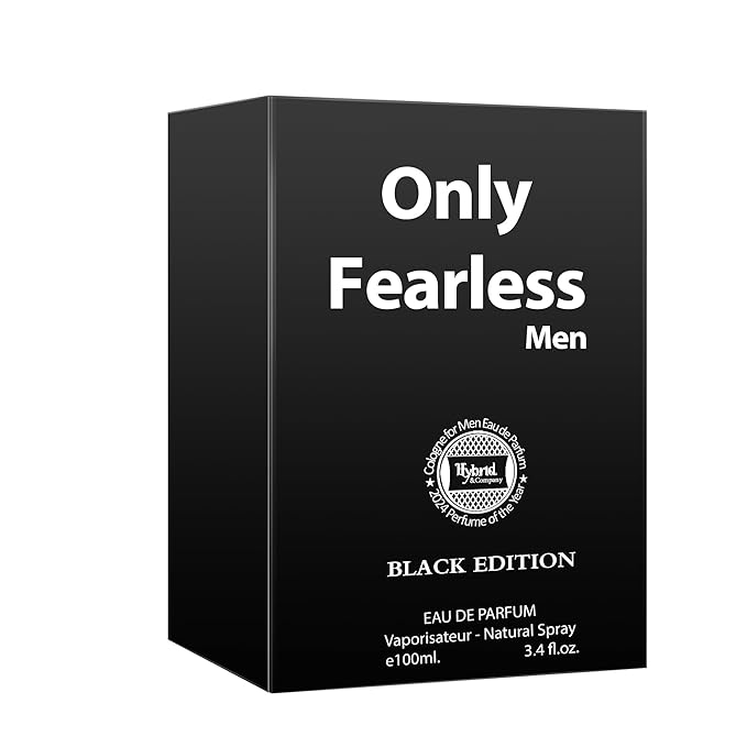 Hybrid & Company Only Fearless Men Black Edition Eau De Toilette Vaporisateur Natural Spray 3.4 Fl Oz