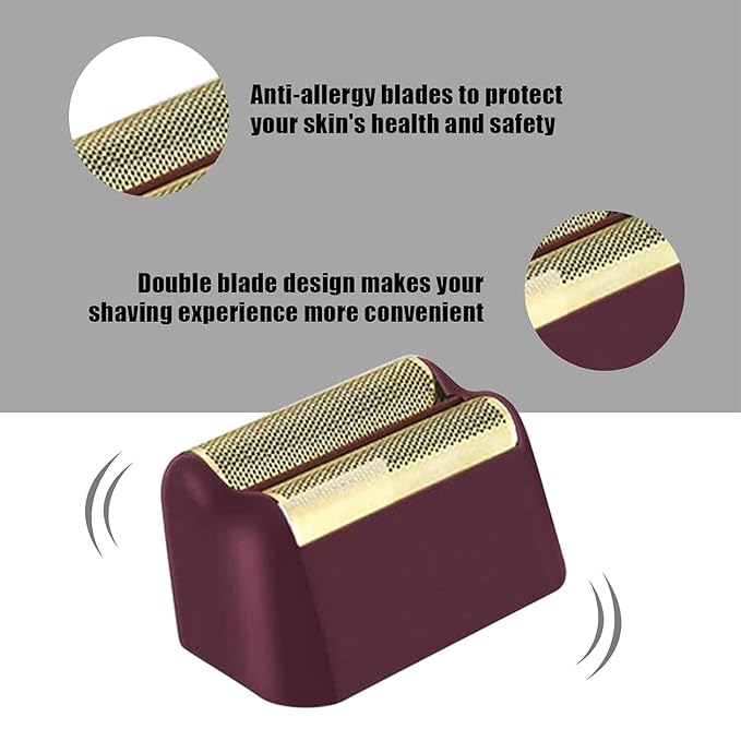 For wahl Shaver Foil Replacement,Professional 5 Star Series Finale Shaver Super Close Replacement Foil #7043-100#7043-100 Compatible with wahl Shaver Foil Replacement Heads (4PCS/Red)