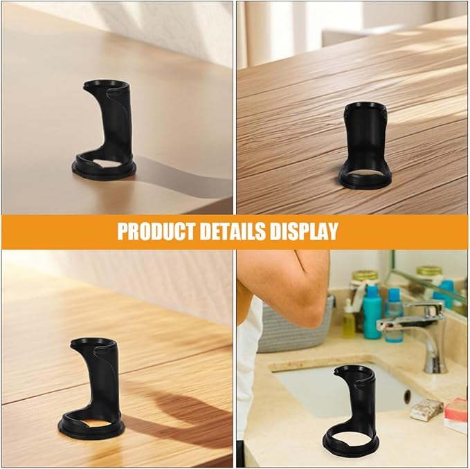 2pcs Plastic Shaving Brush Stand and Razor Holder Set Hanging Shaving Brush Drying Rack with Desktop Razor Organizer at Home Or Travel