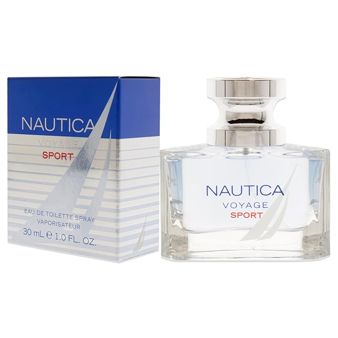 Nautica Voyage Sport Eau de Toilette Spray, Vegan Formula, Eau de Toilette, Sophisticated Fresh Woody Blend, 1.0oz.