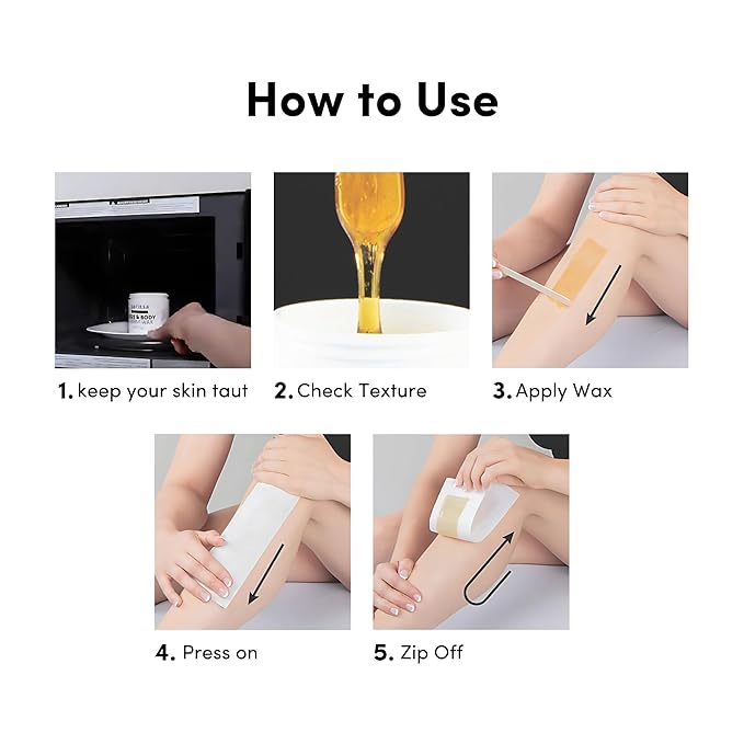 Parissa Microwavable Warm Wax Kit | Vegan, Salon-Quality Formula for Coarse Hair on Legs & Body | 5 fl oz (150 ml)