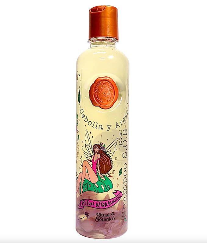 Ritual Botanico Shampoo Ultra Reparador S.O.S de cebolla y Argan,sin sal ni sulfatos, natural, ayuda al crecimiento, repara cuero cabelludo maltratados, seco o con alisados 400ml, Clear