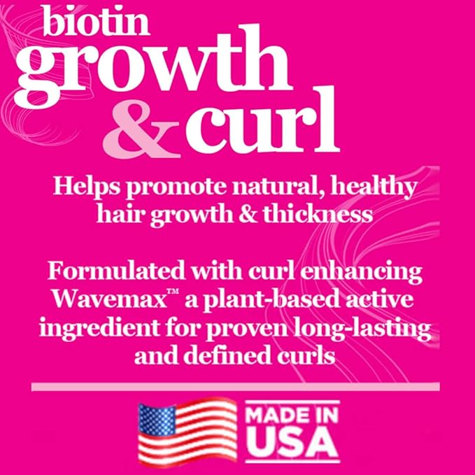 Difeel Growth and Curl Biotin Shampoo 12 oz. - Curly Hair Shampoo for Hair Growth, Natural Curl Shampoo