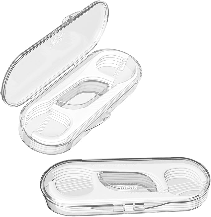 Floss Picks 2 Travel Case,2X The Clean No Break Dental Floss,Storage 10 Count LIAMOSS Professional Toothpicks Compact and Portable for Pocket Purse Floss Organizer