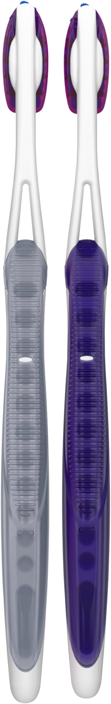 Oral-B 3D White Deep Stain Remover toothbrushes, 2 count toothbrush MEDIUM, Removes 90% of surface stains, whitens teeth, deep reach, removes plaque and stains tooth brush