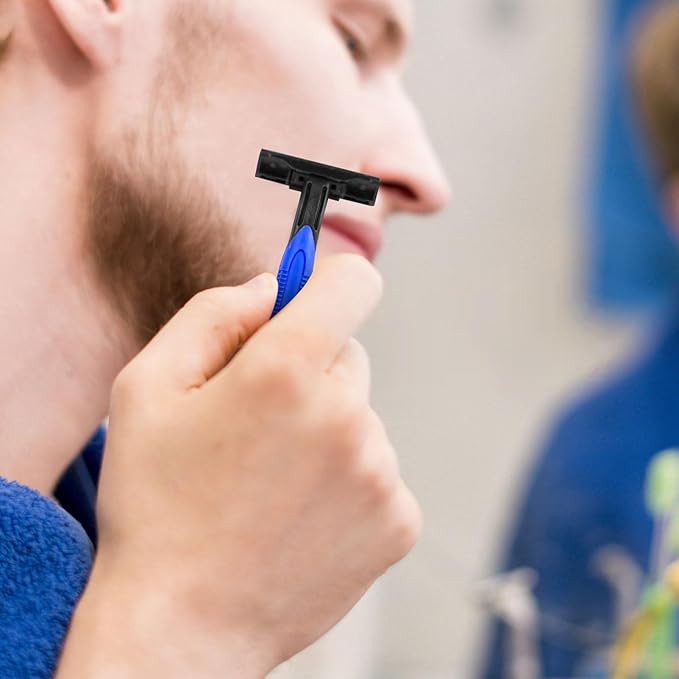 Shaving Razor Set, Disposable Individually Wrapped Manual Twin Blade Razors in Bulk Smooth Shaving Razors with Mini Shaving Cream Toiletries for Hotel Charity Camping Travel Homeless 1oz (Pack of 10)