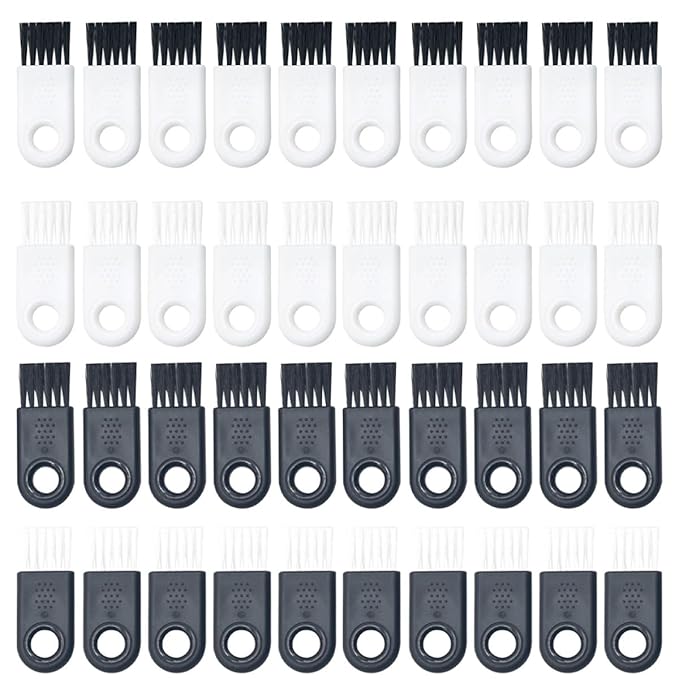 40 Pcs Electric Shaver Cleaning Brush Set Black and White Bristles Razor Duster Cleaner for Men's Hair Clipper and Razor Maintenance