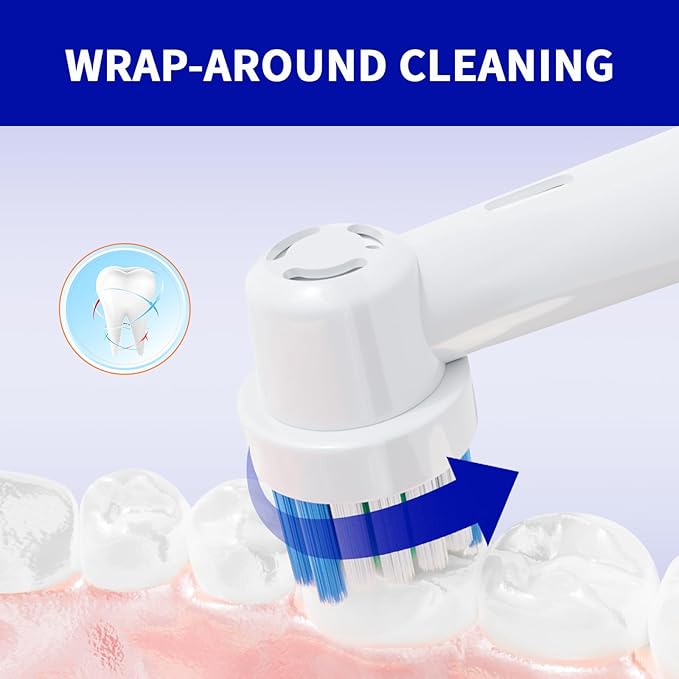 16 Pack Replacement Heads Compatible with Oral B Braun Electric Toothbrush Pro 1000/9000/ 5000/3000/8000