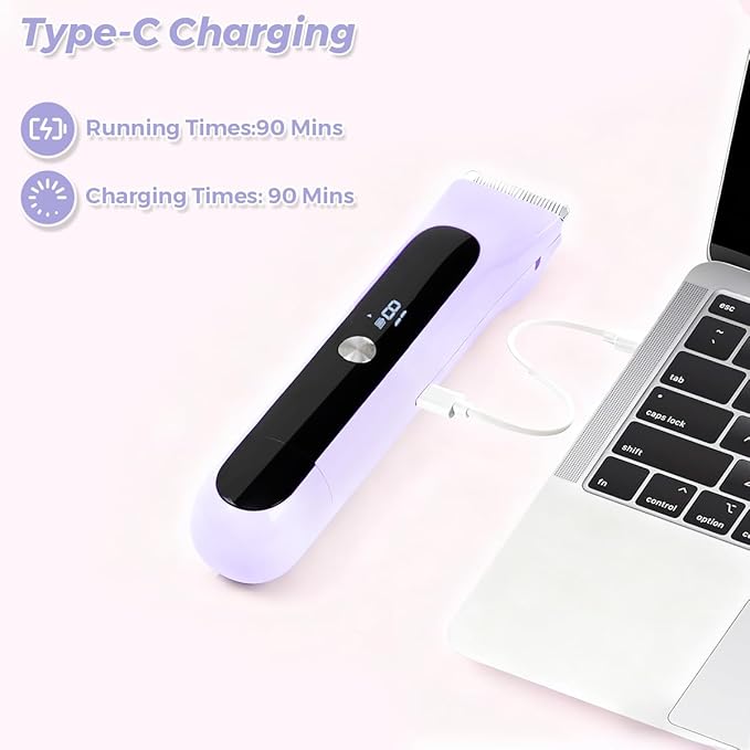 Facial Hair Removal for Women, 2 in 1 Electric Shaver for Women, Dual Head Ceramic Blad, with Digital Display, Rechargeable Epilators Hair Removal for Beard Body Grooming