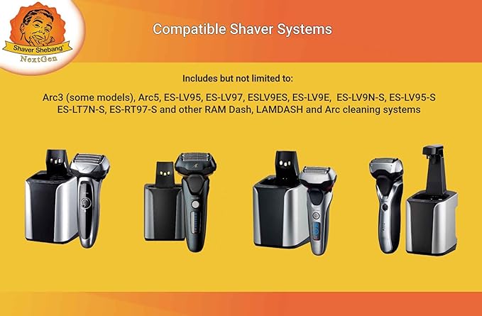18 LAMDASH WES4L03 cleaner concentrate replacements—36 months of clean shaving by Shaver Shebang NextGen
