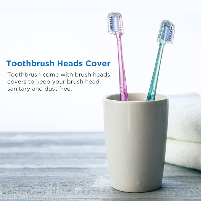 Fregum V-Shaped Orthodontic Toothbrush for Braces, with 6 Interdental Brushes, Soft Bristles, 6 Count