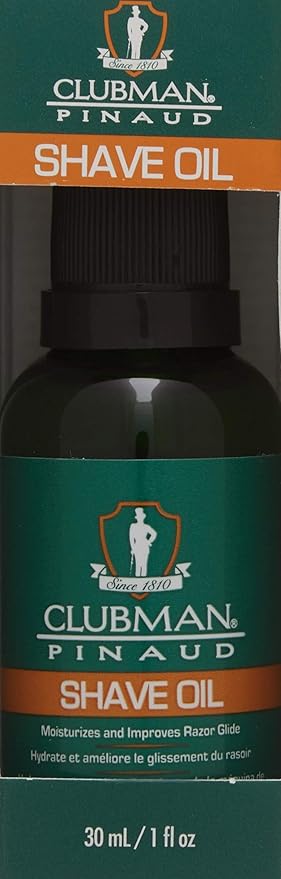Clubman Pre Shave Oil – Pre Shave Oil for Men, Moisturizes Skin, Prevents Razor Burn, Nicks & Cuts, Shaving Oils for Men, 1 fl oz