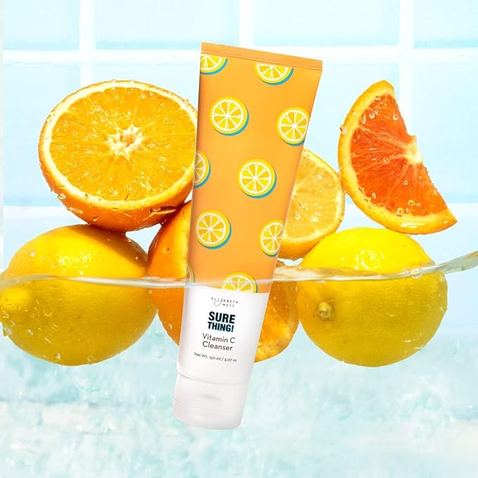 Elizabeth Mott Vitamin C Facial Cleanser - Vitamin C Korean Gel-to-Foam Cleanser for Hydrating Makeup Removal & Gentle Daily Use for All Skin Types - Vegan, Cruelty-Free 5.07oz