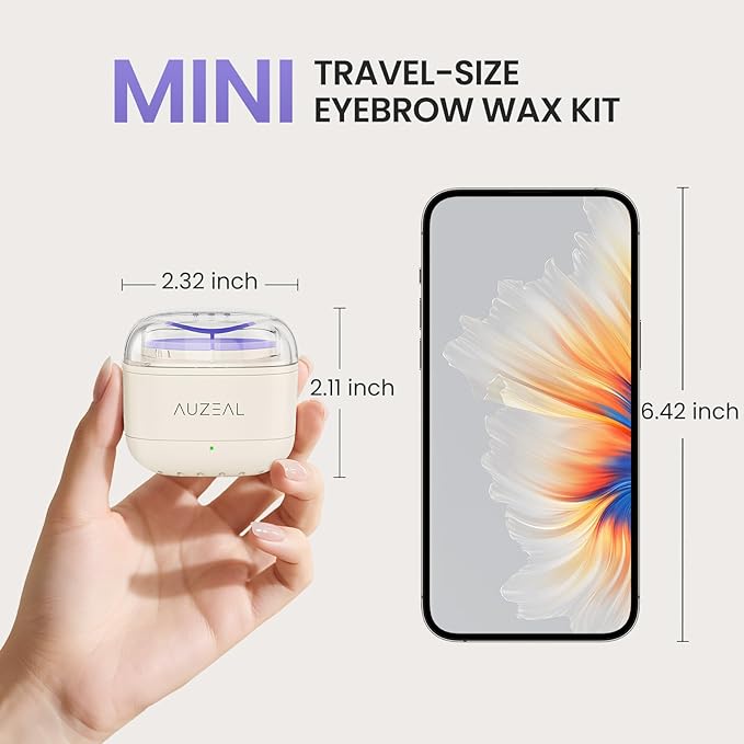 Mini Face Wax Kit for Women, Facial Waxing Kit with 26 Wax Sticks, 100g Waxing Beads, Long-lasting Facial Hair Removal, USB Fast Charging, Smart Constant Temp, Travel or Home Use