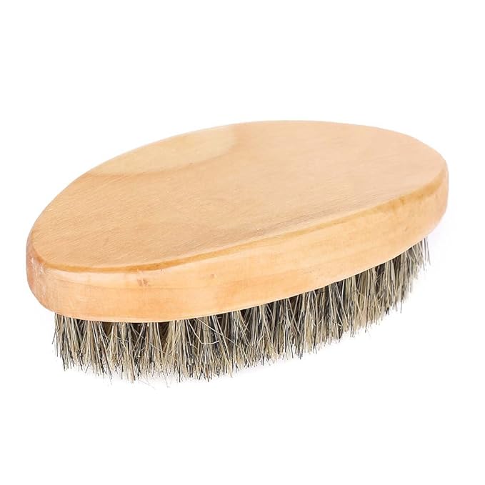 Beard Brush and Comb Set, Boar Beard Brush and Handmade Wooden Comb Mustache Shaving Cleaning Grooming Kit for Men
