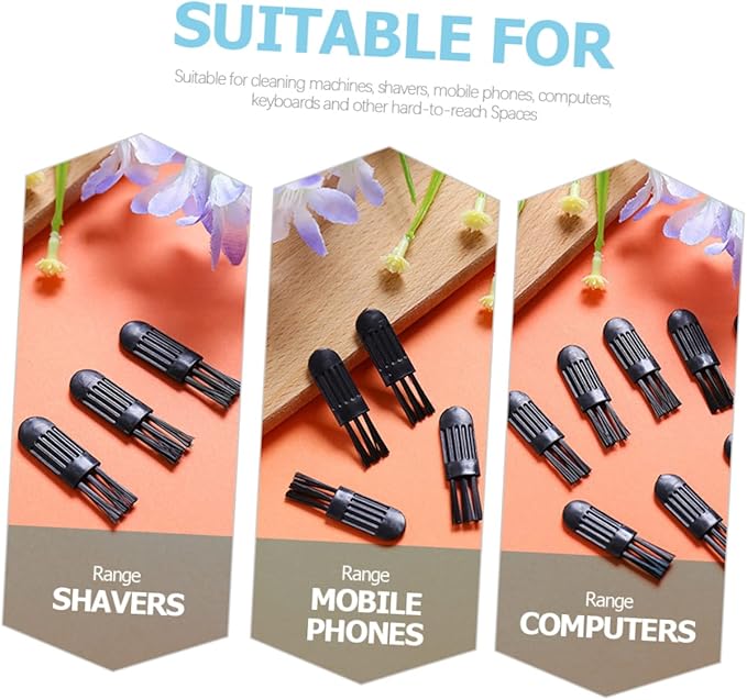 DOITOOL Razor Brush for Men 100pcs Electric Shaver Brush Nose Hair Trimmer Brush Portable Compact Cleaning Brush