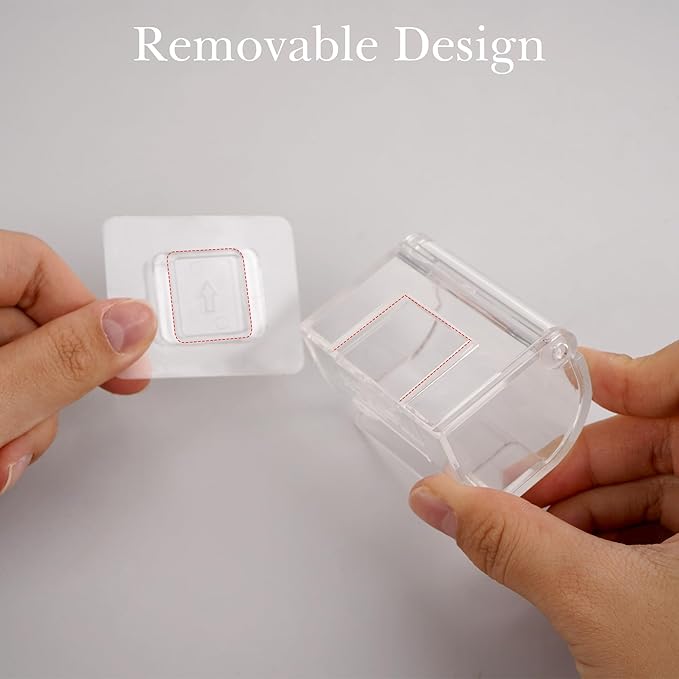 LUEXBOX 2 Pack Razor Holder with Cover for Shower Wall, Self Adhesive Razor Stand Shaver Organizer, Plastic Razor Hanger Hooks Compatible with Fusion 5 Proglide, Mach 3 Classic (Clear)