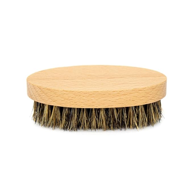 For Facial Hair Boar Bristle Beard Brush Oval Wood Handle Beard & Mustache Brush Massage Comb Men Beard Grooming Tool