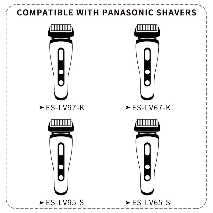 WES9032P Compatible with Panasonic arc 5 Replacement Blades,Outer Foil and Inner Blade Set WES9032P,ES-LV65 Replacement Blades and Foil Fit for Panasonic ARC5 Electric Razor for Men（1PACK）