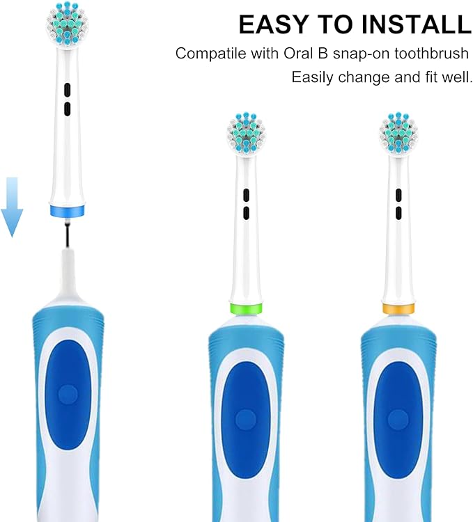 Toothbrush Heads for Oral B, 8 Pack Precision Clean Electric Toothbrush Replacement Heads Medium Soft Dupont Bristles Replacement Toothbrush Heads for Oral Health and Plaque Removal
