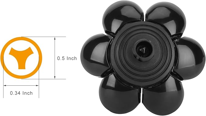 Wanocean 2 PC 7 Men's Electric Shaver Replacement Heads, Razor Head Shavers for Bald and Face, Shaving Beard Cutter for Men with Brush Accessories