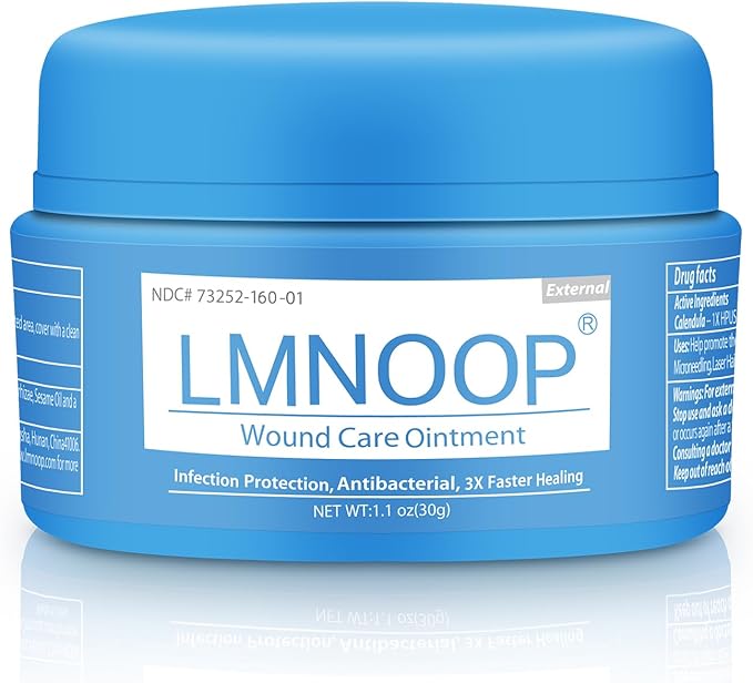 LMNOOP® Wound Care Cream for Infection Ulcers Sores Cuts Scrapes Burns Bites Surgical Open & Deep Wounds and Various Wound, First Aid Skin Repair Ointment for Hard to Heal Wounds on Back Leg Buttock
