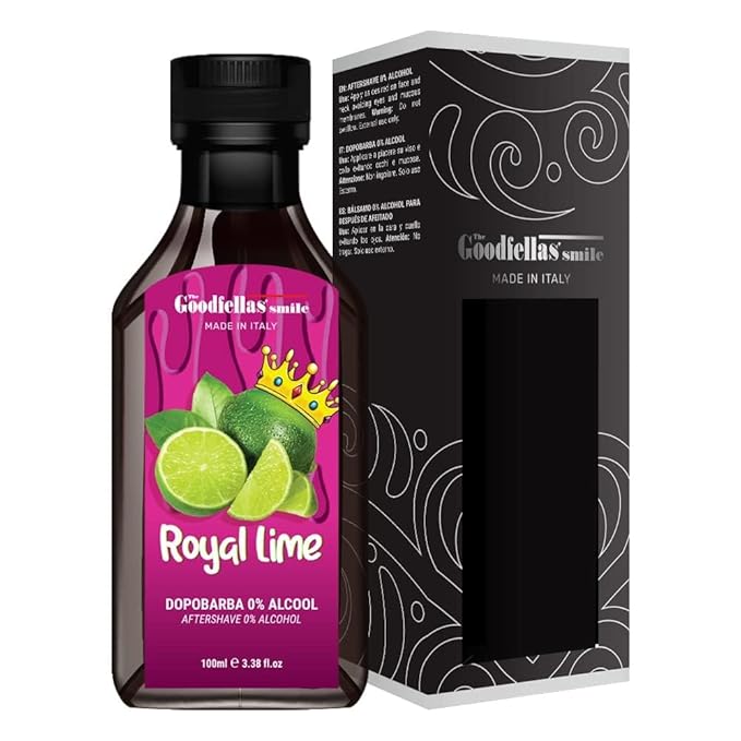 The Goodfellas' smile, ROYAL LIME Shave Soap, 3 in 1 Shampoo, and Aftershave Splash Bundle, Made in Italy