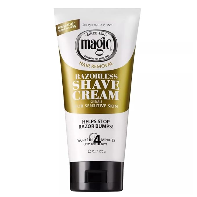 SoftSheen-Carson Magic Razorless Cream Shave, Bald Smooth Head Maintenance, 6 Oz (2 pack)