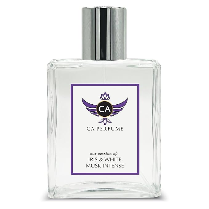 CA Perfume Impression of Iris & White Musk Intense for Women Eau De Parfum Floral Woody Musk Scent Long Lasting Perfumes for Women Signature Scent for Day and Night Wear 3.4 Fl Oz 100ml