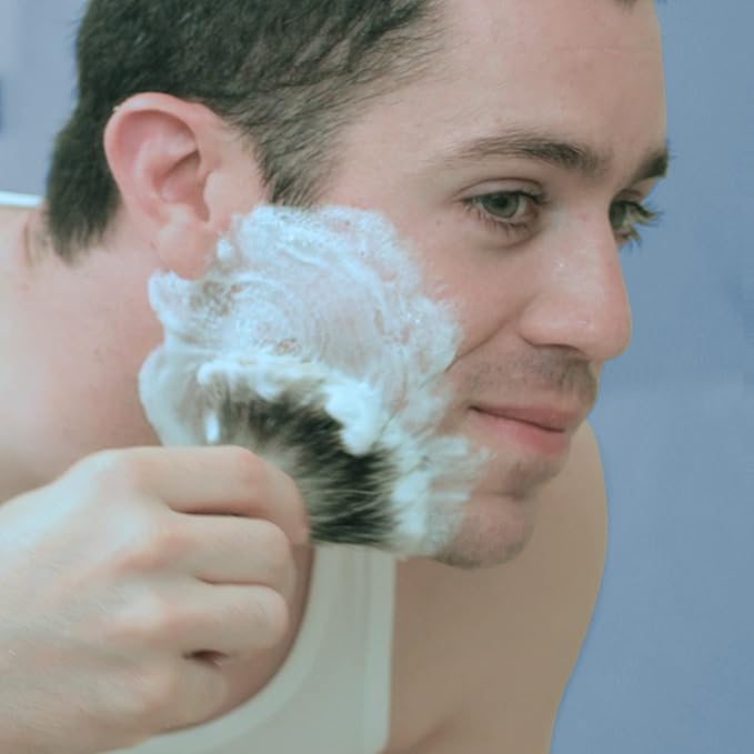 eShave Shaving Cream for Men 4 oz, Almond, prevents shaving irritation and razor burn, generates a rich lather for a soft, silky, Smoothest Shave