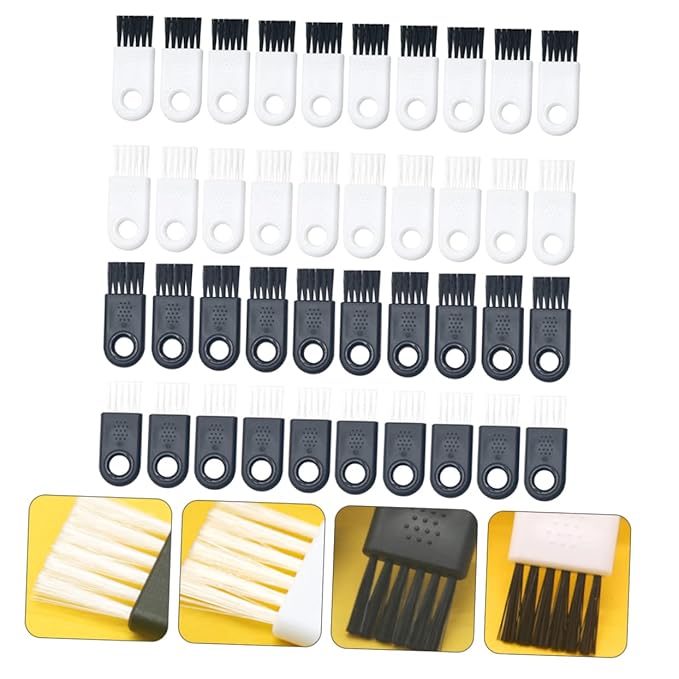 40pcs Shaving Cleaning Brushes Electric Shaver Clipper Trimmer Cleaner Skin-friendly Brush for Household Appliances Compact Design for Easy Use