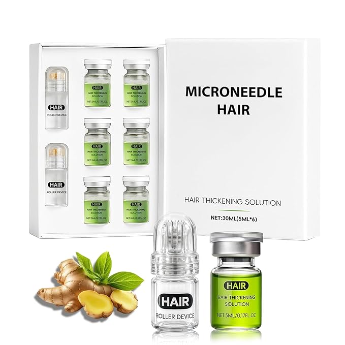 Hair Regrowth System, Hair Growth Treatment for Fuller & Thicker Looking Hair, Hair Growth Serum Infused with Ginseng & Ginger Extract, Hair Thickening Solution, Helps Prevent Hair Loss
