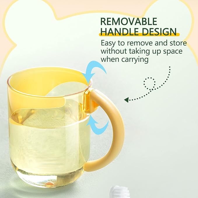 Cute Portable Toothbrush Holder Plastic Toothbrush Travel Case for Kids with Detachable Handle Multifuction Toothbrushes Toothpaste Storage Box Set for Camping Travel or Daily Use (Green)