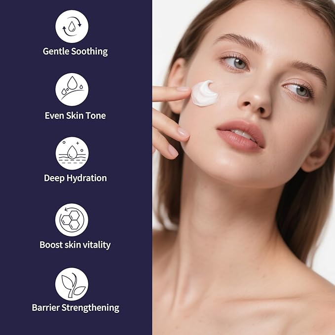 Night Cream Moisturizer Face with 3% Tocopherol, 3% Shea Butter, 2% Vitamin C, 1% Ceramides Boosts Skin Barrier for All Skin Types (3.53oz/100g)