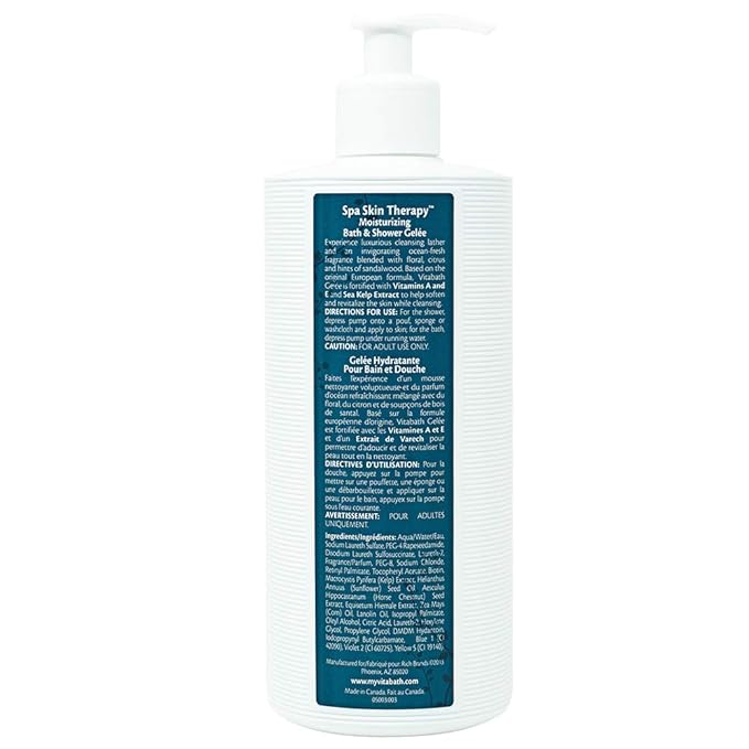 Vitabath Spa Skin Therapy Moisturizing Bath & Shower Gel Wash Nourishing Replenishing Oils Deeply Hydrate Dry Skin - Reviving Body Cleanser & Foaming Gelee Bath - Cruelty-Free - 32 oz