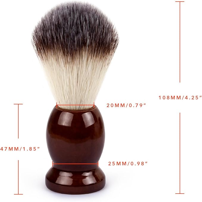 QSHAVE 100% Best Original Pure Badger Hair Shaving Brush Handmade. Real Wood Base. Perfect for Wet Shave, Safety Razor, Double Edge Razor