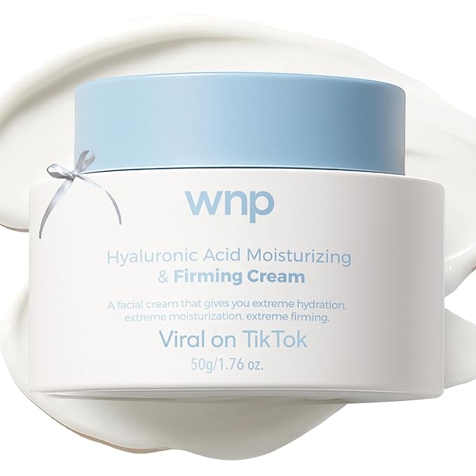 WNP Hyaluronic Acid Moisturizing & Firming Cream -4D Hyaluronic Acid, Aloe Vera,Peptides,Collagen,Ceramides Anti-Aging Face Moisturizer Vegan SkinCare for Fine Lines,Wrinkles Dry Sensitive Skin