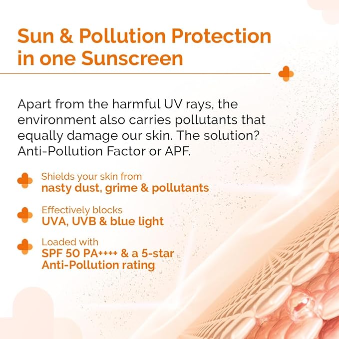 The Derma Co 1% Hyaluronic Sunscreen Aqua Gel with SPF 50 & PA++++ | Provides Blue Light Protection | Suits Oily to Normal Skin | Men & Women | 1.06 Oz/30g