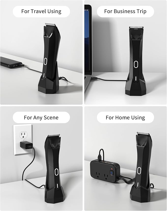 Charging Dock Replacement for Manscaped 4.0 Wireless Charging Stand Base, Charging Dock for Manscaped The Lawn Mower 4.0 Electric Groin Hair Trimmer Charger with 4.9FT USB Cable