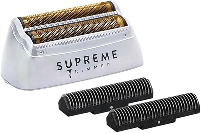 Supreme Trimmer Replacement Foil & Cutter SB63 | Hypoallergenic Foil for Crunch STF602 | Gray