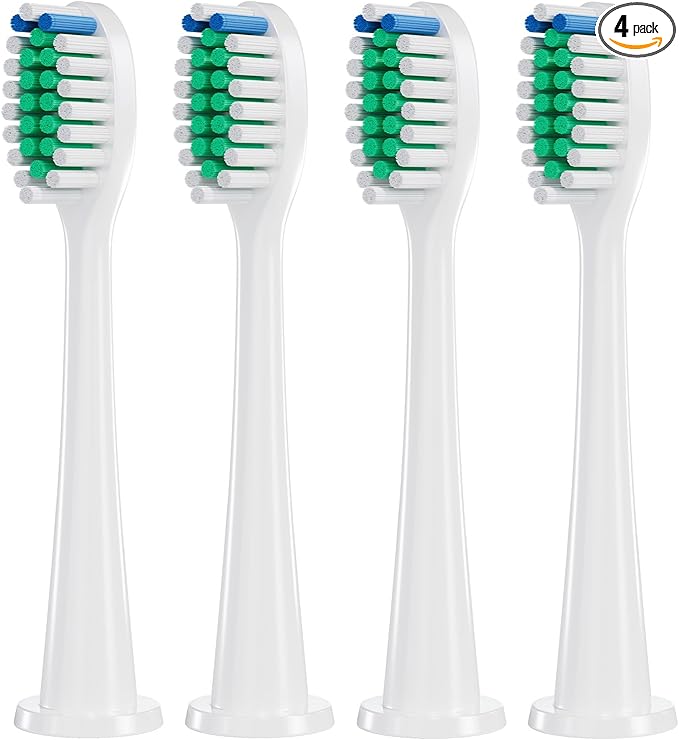 Replacement Toothbrush Heads for Philips Sonicare, Electric Toothbrush Head C1 Compatible with 1100/4100/5100/5300/6100/7500/9300 and More Click-on Handles, 4 Pack