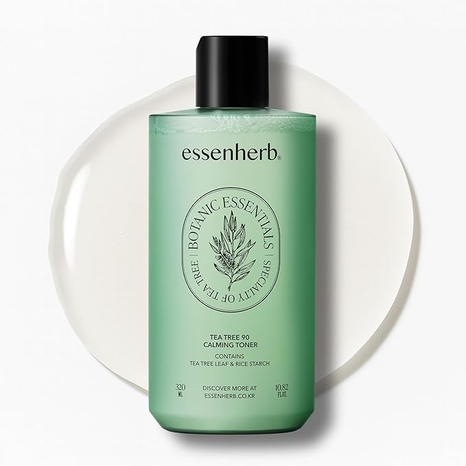 Tea Tree 90 Calming Toner | Vegan | Real Tea Tree | Sebum Control | Mild Formula, Korean Skincare (320ml, 10.82oz)