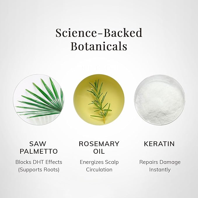 Rosemary Conditioner for Hair Growth & Thinning Hair - Saw Palmetto & Keratin Infused Volumizing Treatment - Sulfate Free Scalp Care Formula with Argan, Tea Tree & Ginger Oil, 10 fl oz
