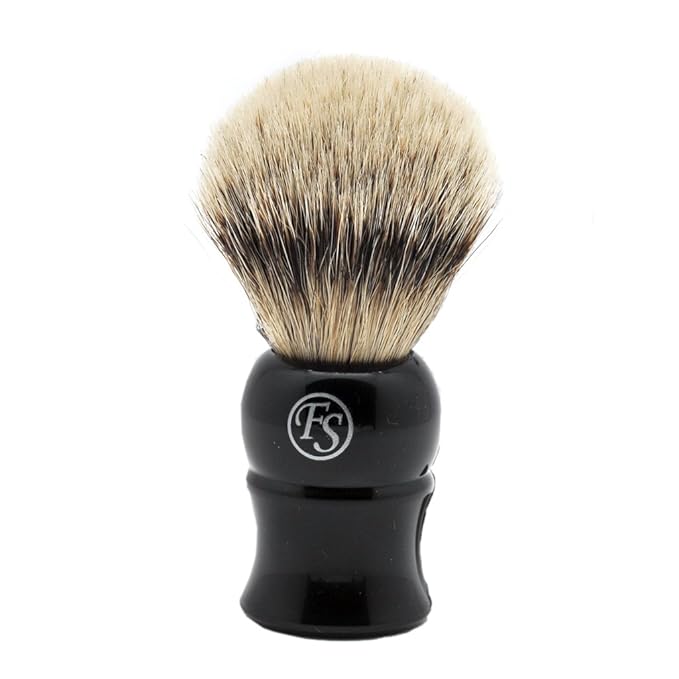 Handmade Silvertip Badger Hair Shaving Brush by Frank Shaving Free Stand Three Color (Black)