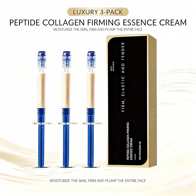 Luxevéria Polypeptide Collagen Elastic Essence Cream, Daily Moisturizer with Collagen, Lightweight Hydrating Cream for Skin, Face Moisturizer for Day and Night Use, For Women & Men (1 pack)