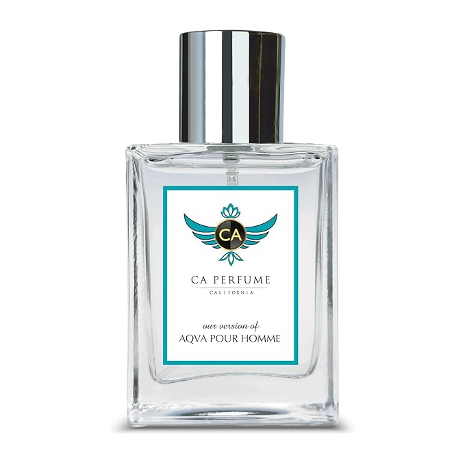 CA Perfume Impression of Aqva Pour Homme for Men Aromatic Aquatic Fragrance Long Lasting Mens Cologne Eau De Parfum 1.7 Fl Oz 50ml