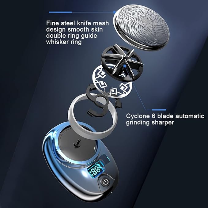 New Upgrade Mini Electric Razor, Electric Shaver, Pocket Size Portable USB Rechargeable Waterproof Shavers Easy One-Button Use Suitable for Men